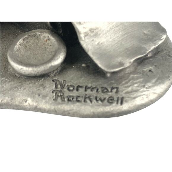 Rare Fine Pewter Schmid, N. Rockwell "Mysterious Malady" Figurine #174/1500 USA - Picture 5 of 7